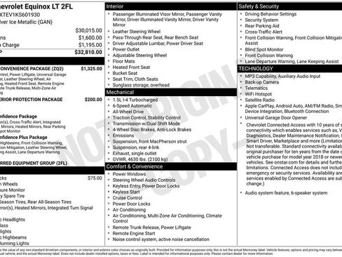 Used 2019 Chevrolet Equinox LT w/ Driver Convenience Package AWD/4WD image 4