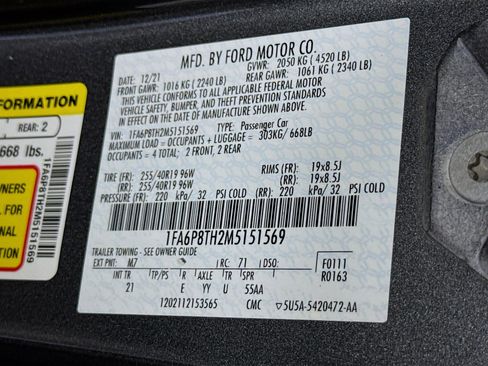 Used 2021 Ford Mustang Coupe w/ Equipment Group 101A image 38