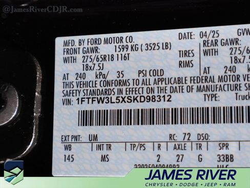 Used 2025 Ford F150 XLT w/ Equipment Group 301A Standard AWD/4WD image 38