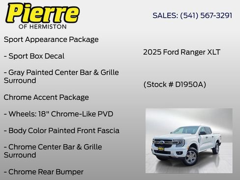 Used 2025 Ford Ranger XLT w/ Equipment Group 301A High AWD/4WD image 12