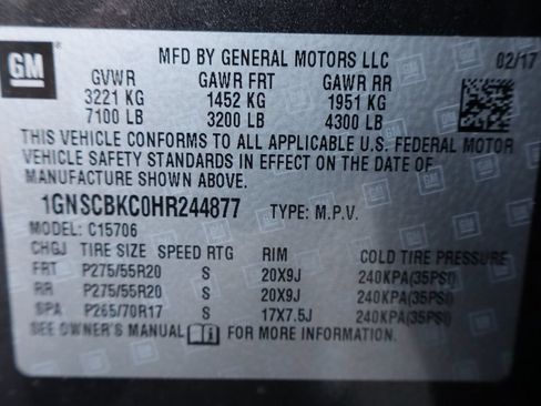 Used 2017 Chevrolet Tahoe LT w/ Max Trailering Package RWD image 47