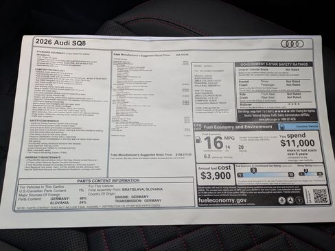 New 2026 Audi SQ8 Prestige AWD/4WD image 18