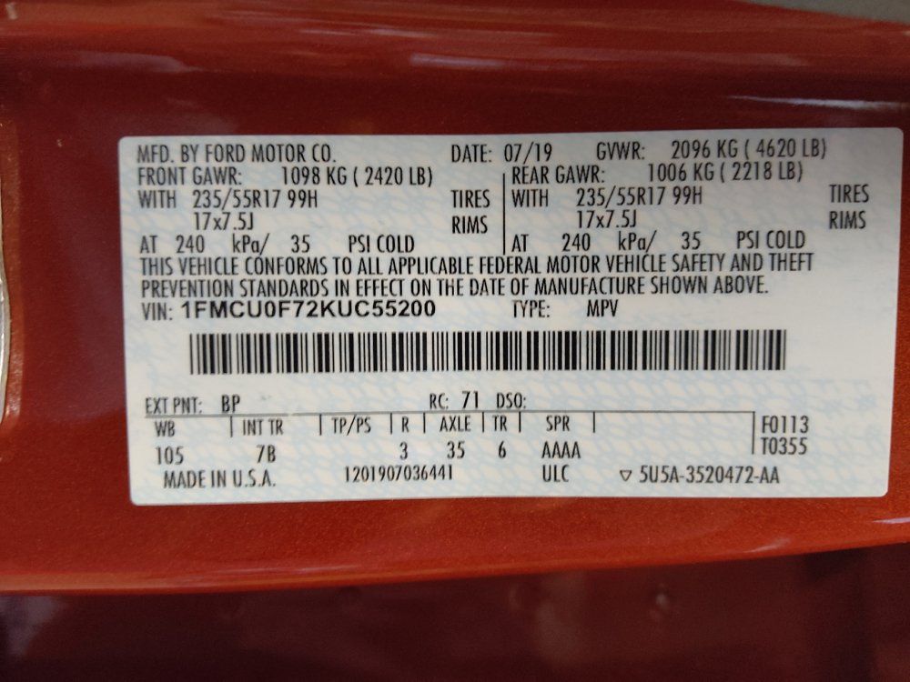 Used 2019 Ford Escape S FWD image 33