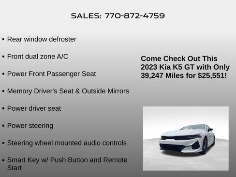 Used 2023 Kia K5 GT w/ GT1 Package image 28