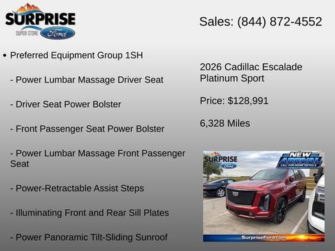 Used 2026 Cadillac Escalade Platinum Sport w/ LPO, ONYX Package AWD/4WD image 6