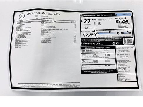 New 2025 Mercedes-Benz C 300 4MATIC Sedan image 19