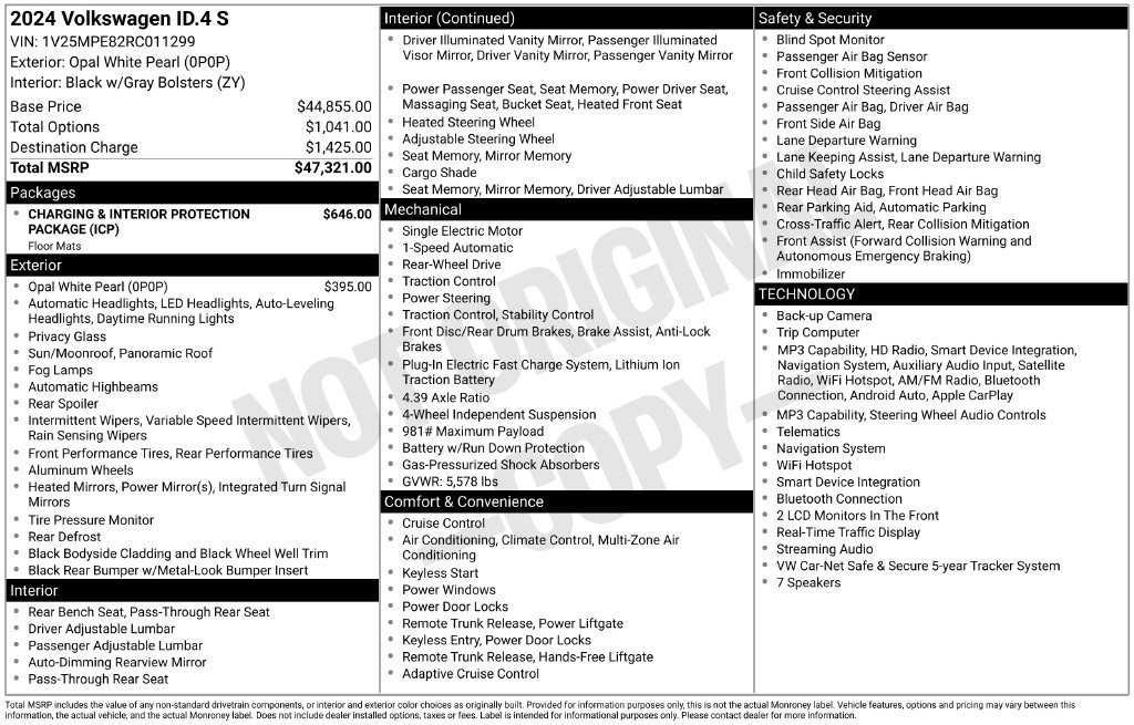 Used 2024 Volkswagen ID.4 S RWD image 4