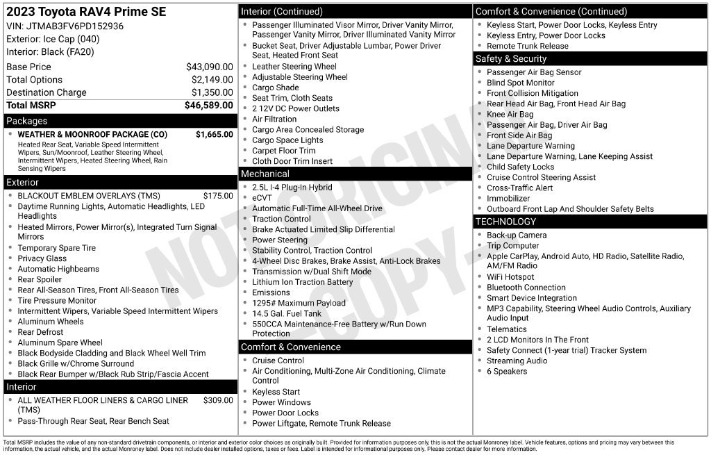 Used 2023 Toyota RAV4 SE w/ Weather & Moonroof Package AWD/4WD image 6
