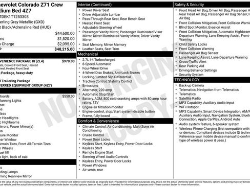 Used 2026 Chevrolet Colorado Z71 w/ Z71 Convenience Package 2 AWD/4WD image 27