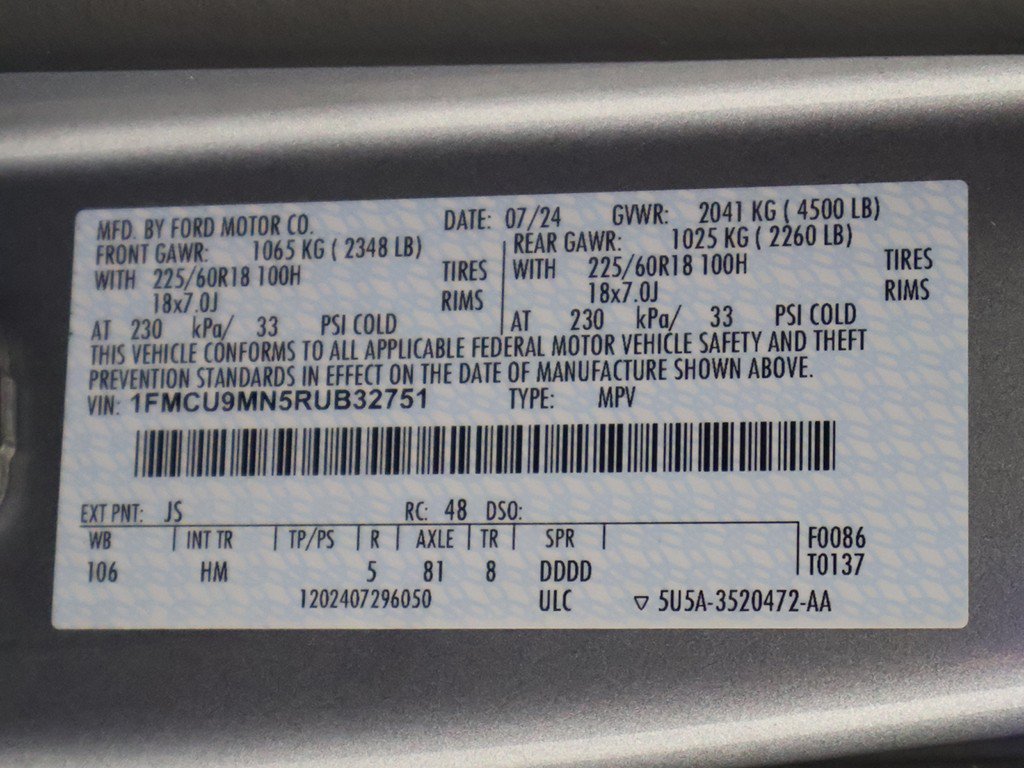 Used 2024 Ford Escape ST-Line w/ Tech Pack #1 AWD/4WD image 54