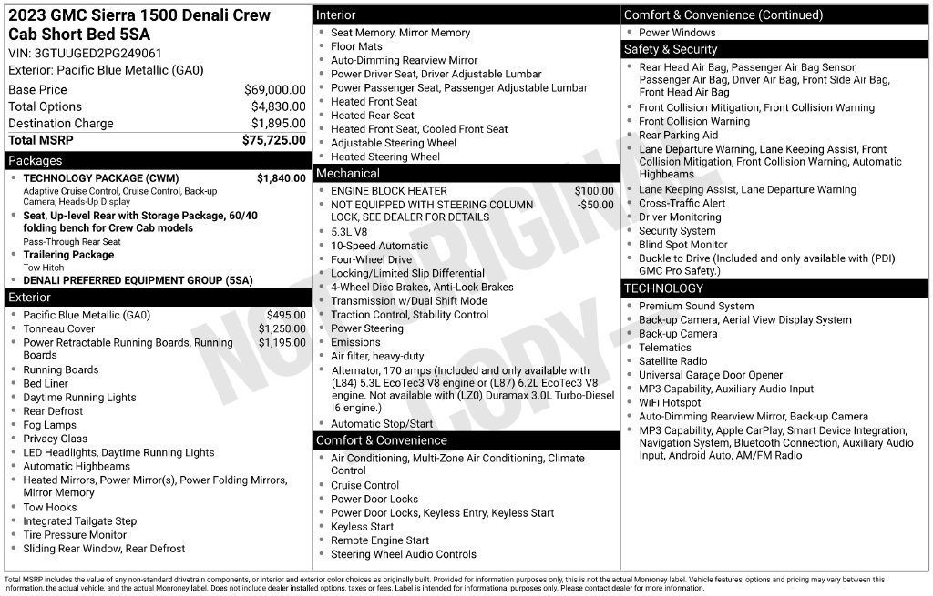Used 2023 GMC Sierra 1500 Denali w/ Technology Package AWD/4WD image 19