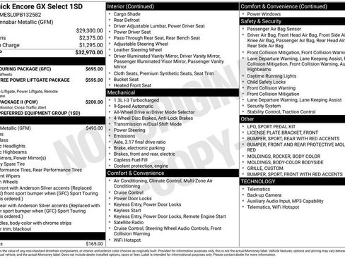 Used 2023 Buick Encore GX Select w/ Sport Touring Package AWD/4WD image 41