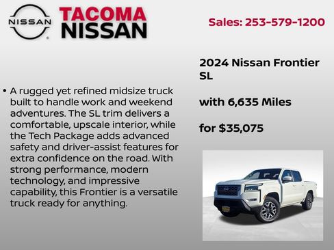 Certified 2024 Nissan Frontier SL w/ Technology Package image 12