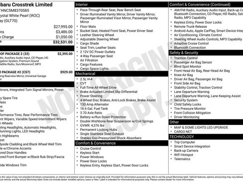 Certified 2021 Subaru Crosstrek 2.5i Limited w/ Moonroof Package 2 AWD/4WD image 35