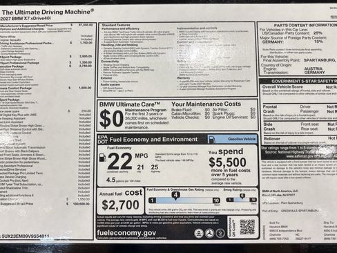 New 2027 BMW X7 xDrive40i w/ Executive Package AWD/4WD image 31