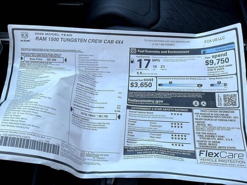 New 2026 RAM 1500 Tungsten w/ Bed Utility Group image 19