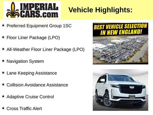 Certified 2024 Cadillac Escalade Sport w/ LPO, Floor Liner Package AWD/4WD image 8