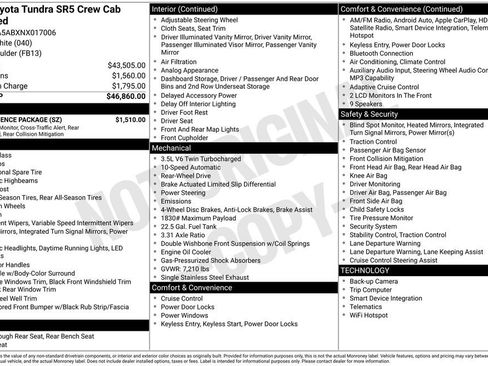 Used 2022 Toyota Tundra SR5 w/ Convenience Package RWD image 4