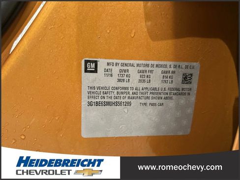 Used 2017 Chevrolet Cruze LT w/ Convenience Package image 9