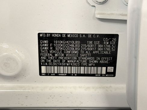 New 2026 Honda HR-V LX image 21