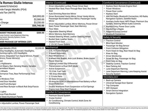 New 2025 Alfa Romeo Giulia w/ Driving Assist Package image 2