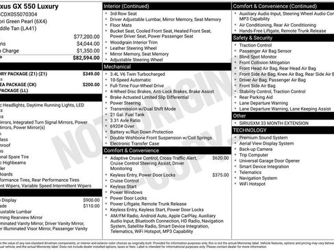 Used 2025 Lexus GX 550 w/ Accessory Package (Z1) AWD/4WD image 44