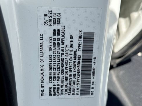 Used 2017 Honda Ridgeline RTL-T image 35