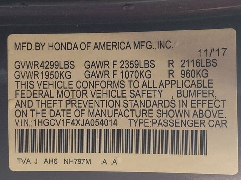 Used 2018 Honda Accord EX image 33