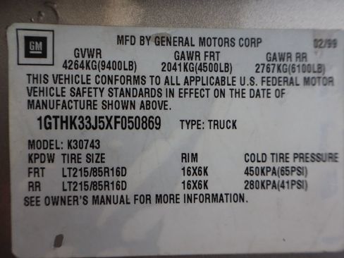 Used 1999 GMC Sierra 3500 4x4 Crew Cab w/ Marketing Option Pkg 3 image 42