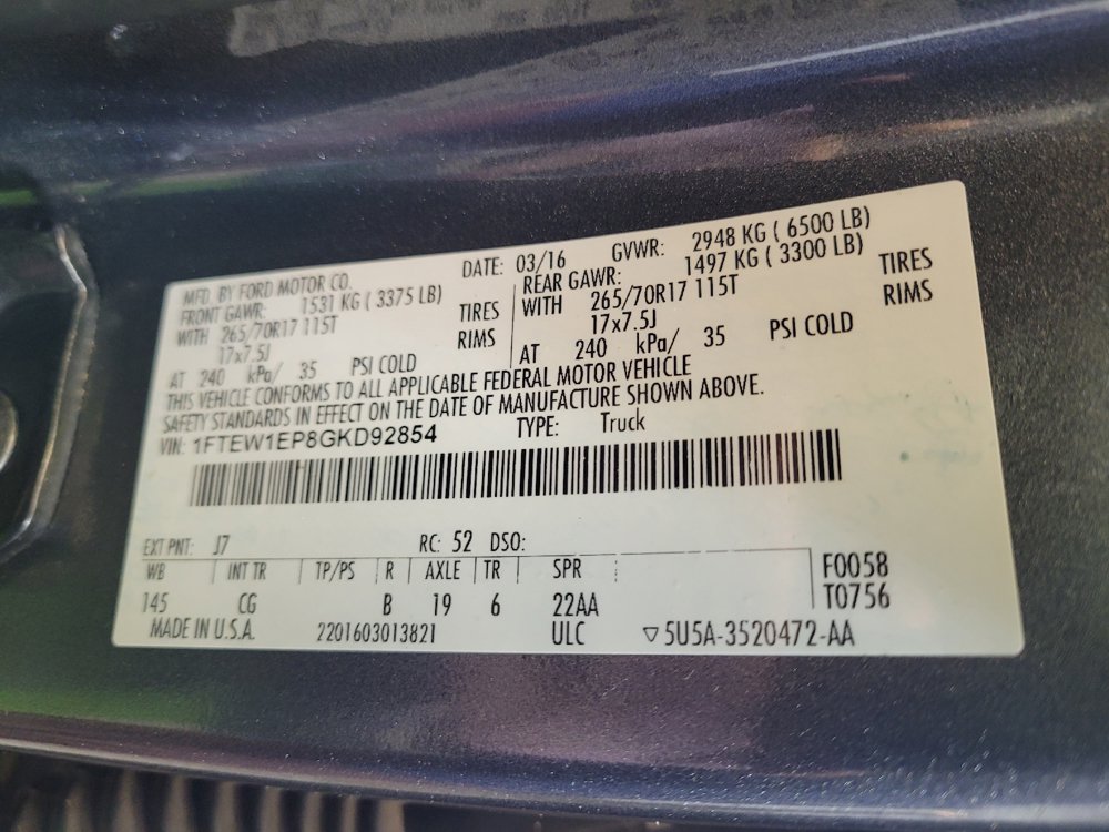 Used 2016 Ford F150 XL w/ Equipment Group 101A Mid AWD/4WD image 33