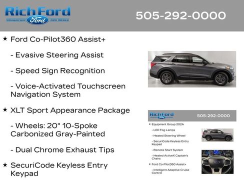 Certified 2024 Ford Explorer XLT w/ Equipment Group 202A RWD image 22