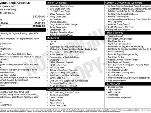 Certified 2024 Toyota Corolla Cross LE AWD/4WD image 2
