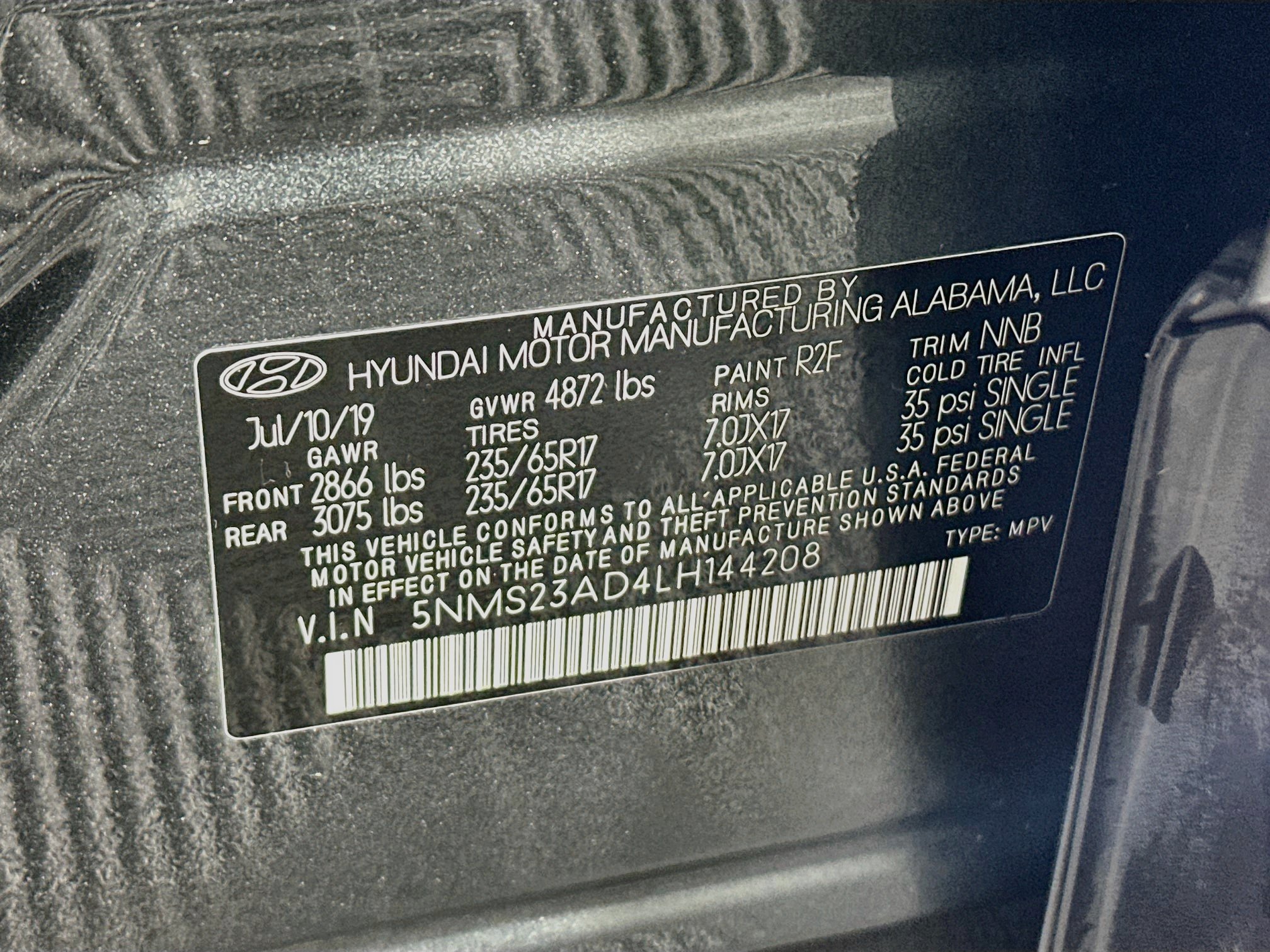 Used 2020 Hyundai Santa Fe SE w/ Cargo Package FWD image 12