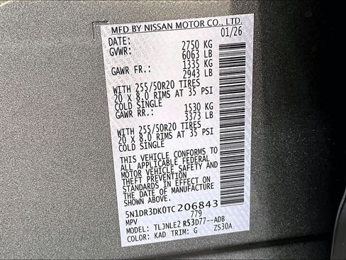 New 2026 Nissan Pathfinder Platinum image 17