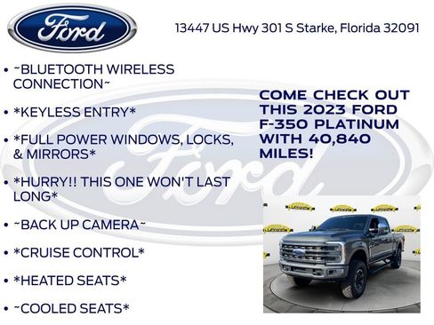 Certified 2023 Ford F350 Platinum w/ Tremor Off-Road Package image 12