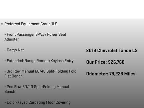 Used 2019 Chevrolet Tahoe LS AWD/4WD image 6