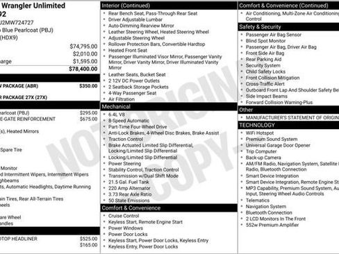 Used 2021 Jeep Wrangler Unlimited Rubicon w/ Trailer Tow Package AWD/4WD image 3