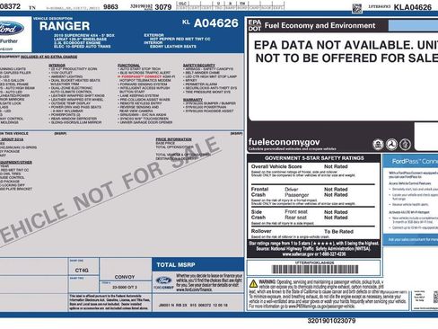 Used 2019 Ford Ranger Lariat w/ Equipment Group 501A Mid image 31