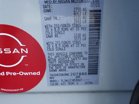 Used 2022 Nissan Pathfinder Platinum w/ Cargo Package image 30