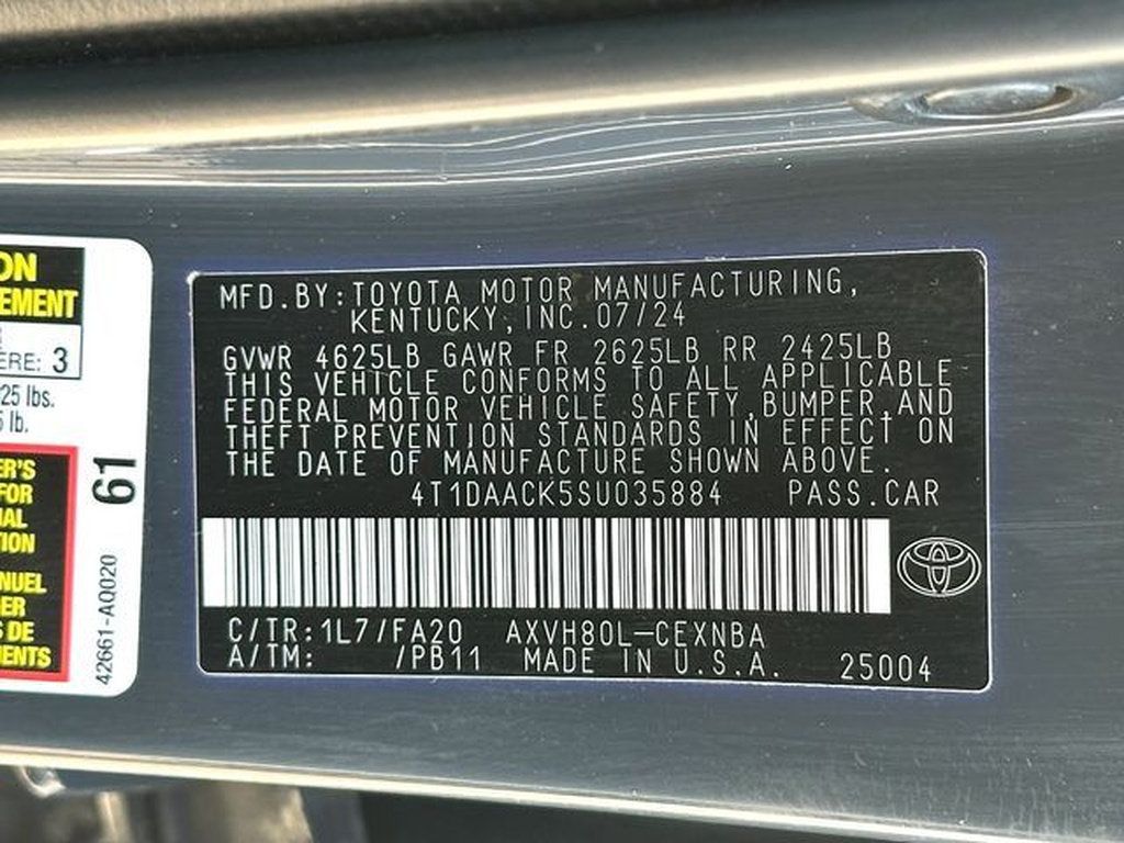 Certified 2025 Toyota Camry LE FWD image 30