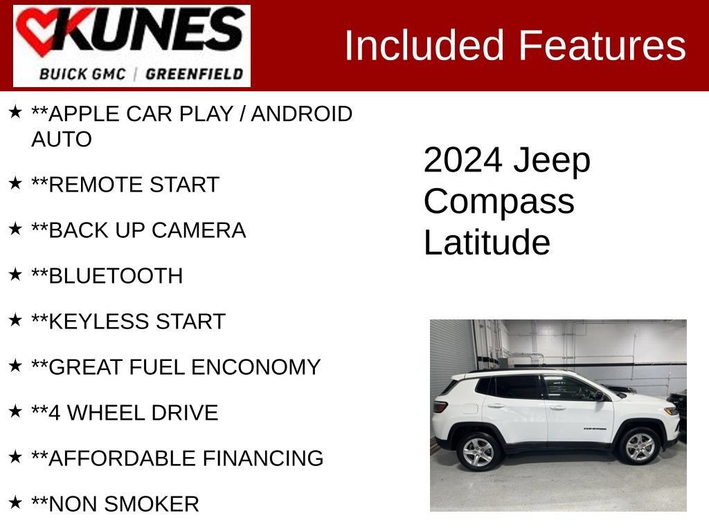 Used 2024 Jeep Compass Latitude AWD/4WD image 2