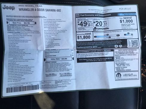 Used 2023 Jeep Wrangler Unlimited Sahara image 49