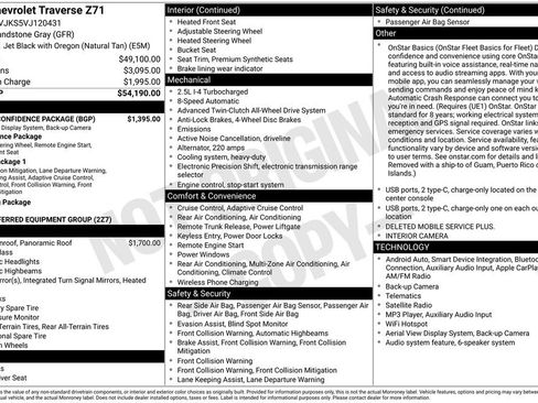 New 2027 Chevrolet Traverse Z71 w/ Driver Confidence Package AWD/4WD image 41