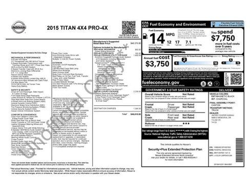 Used 2015 Nissan Titan PRO-4X w/ Pro-4x Luxury Package image 1