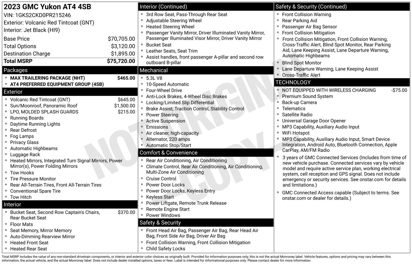 Used 2023 GMC Yukon AT4 AWD/4WD image 2