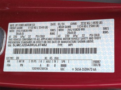 Certified 2024 Lincoln Corsair Reserve w/ Equipment Group 201A image 35