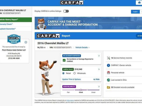 Used 2016 Chevrolet Malibu LT image 2
