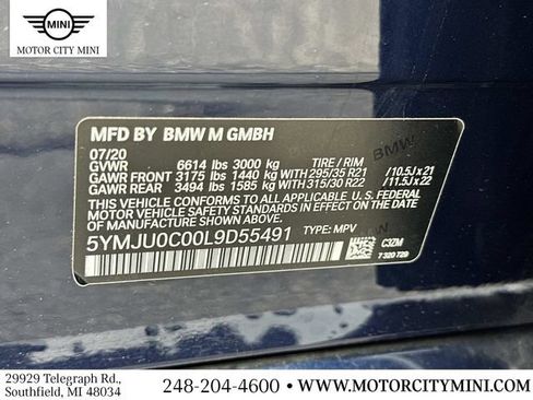 Used 2020 BMW X5 M Competition w/ Executive Package AWD/4WD image 22