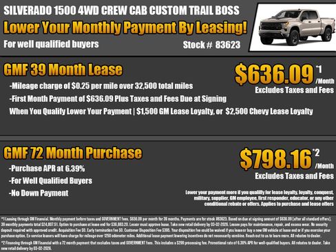 New 2026 Chevrolet Silverado 1500 Custom Trail Boss image 2