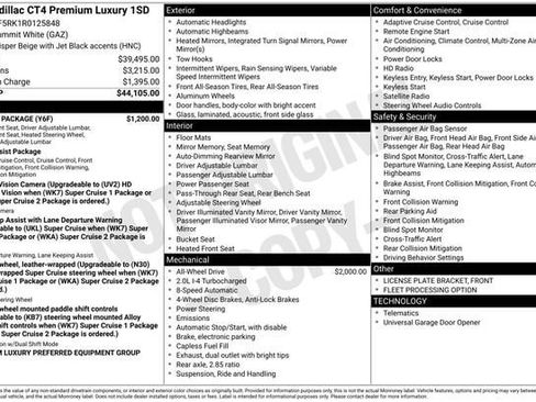 Used 2024 Cadillac CT4 Premium Luxury w/ Climate Package image 34